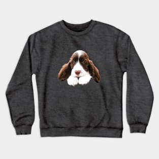 Springer Spaniel Cute Puppy Paws Crewneck Sweatshirt